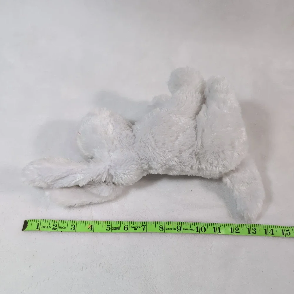 2 Dan Dee Collector's Choice Plush Puppy Dog White Blue Pink Nose Floppy Ears 14